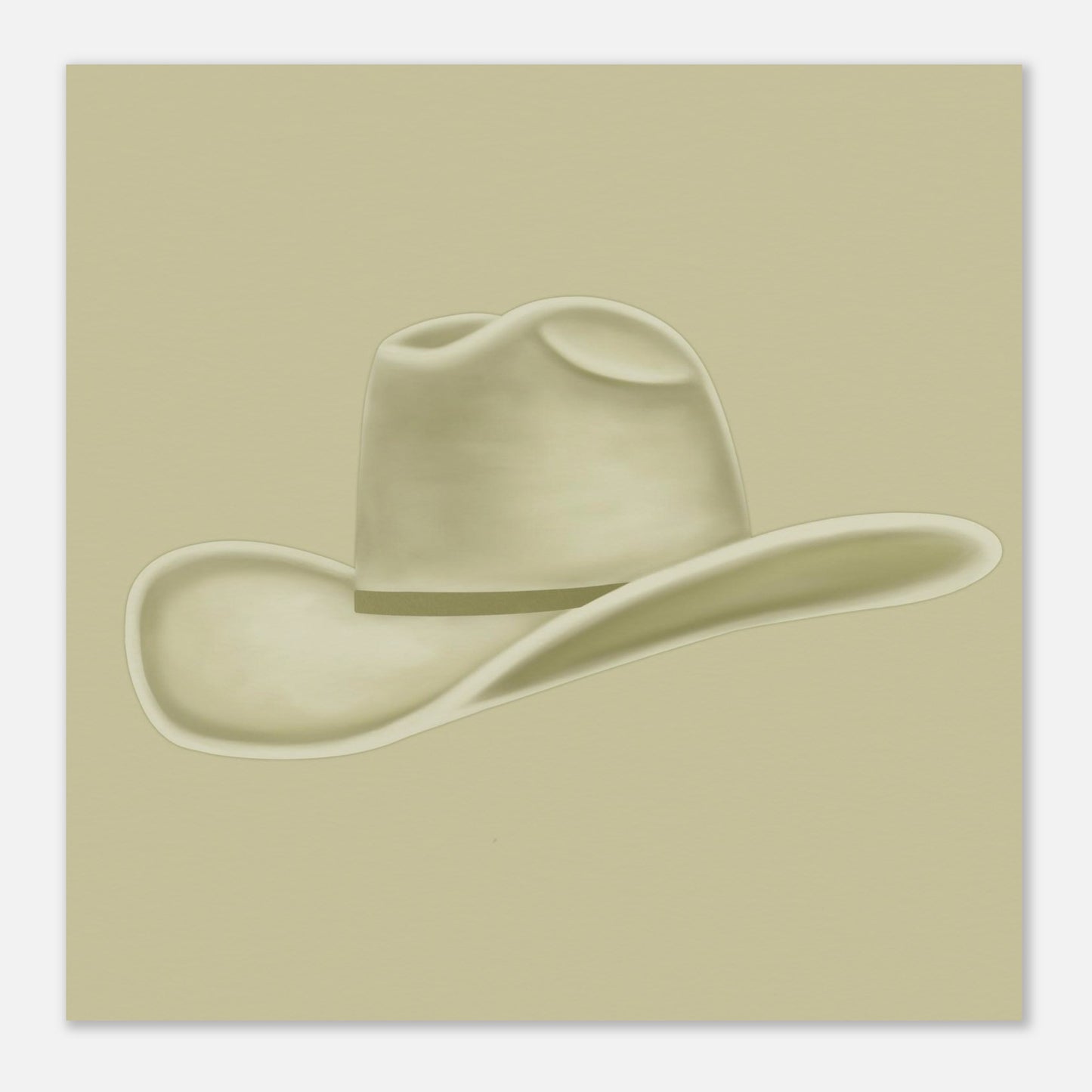 Beige cowboy hat on a beige background