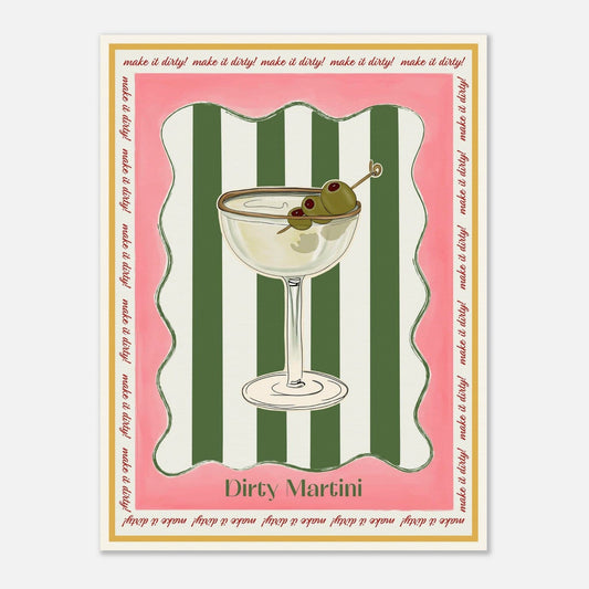 Cocktail Hour - Dirty Martini Print Material Gelato 60x80 cm / 24x32″