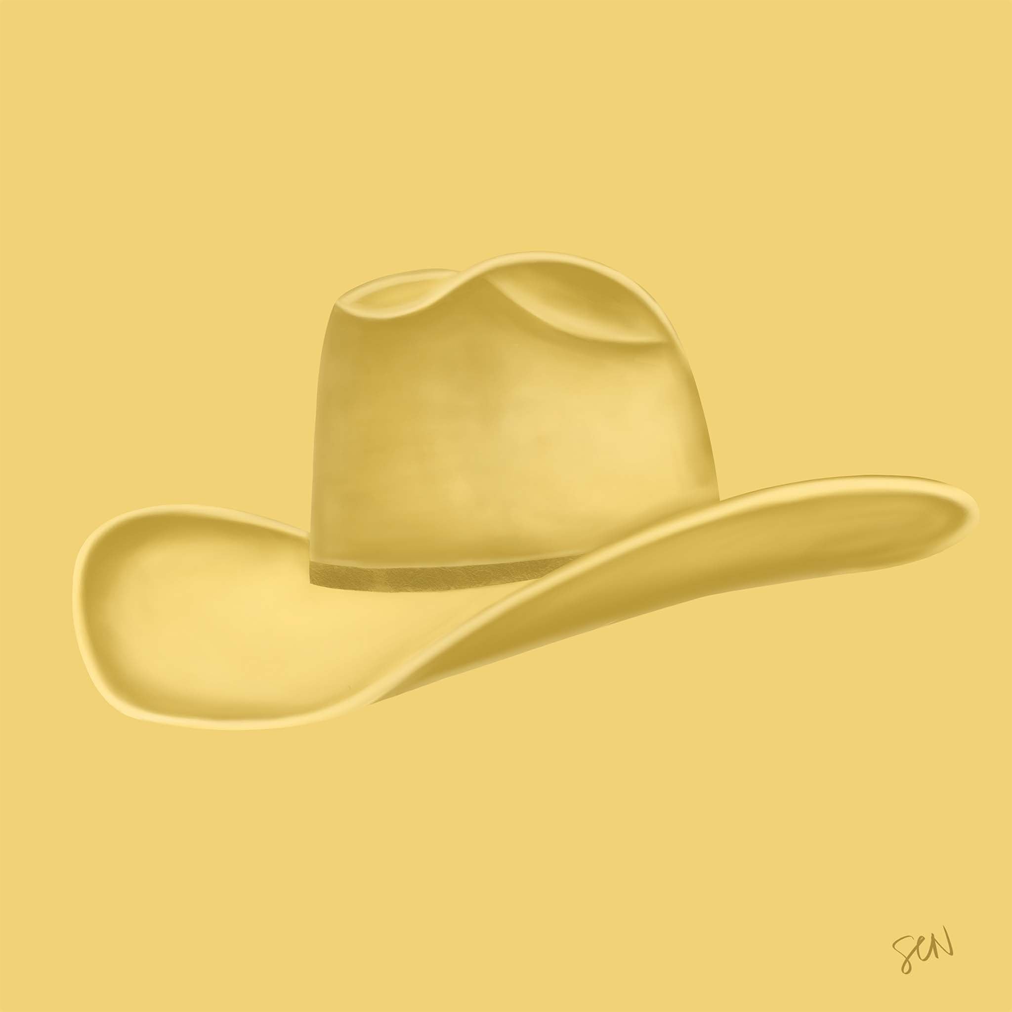 Colored Cowboy Hat - Custard