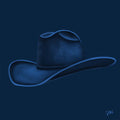 Colored Cowboy Hat - Dark Blue
