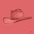 Colored Cowboy Hat - Lobster Pink