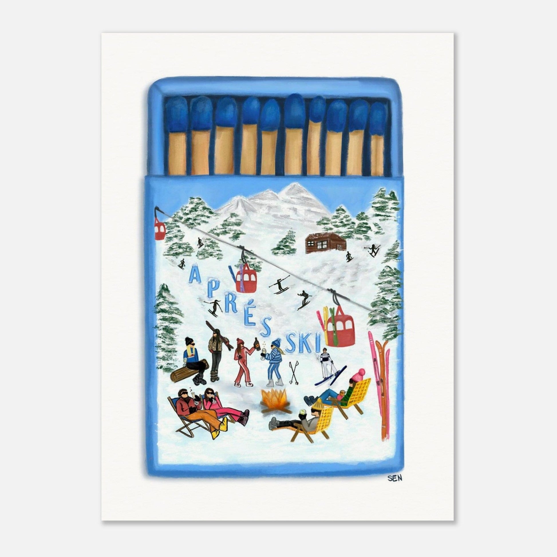 Aprés Ski Matchbox Print Print Material Artisen Avenue 13x18 cm / 5x7″ 