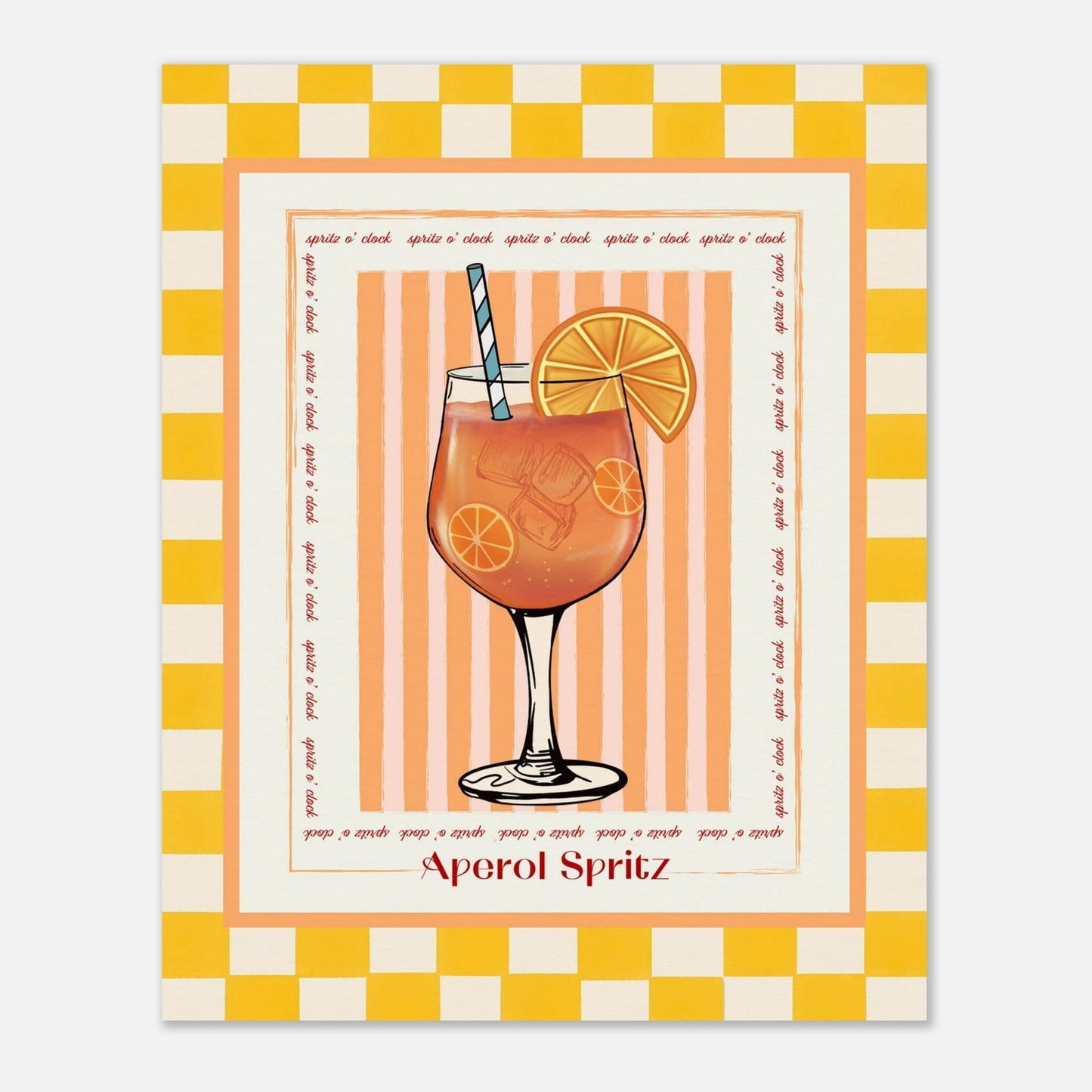 Cocktail Hour - Aperol Spritz Print Material Gelato 40x50 cm / 16x20″ 