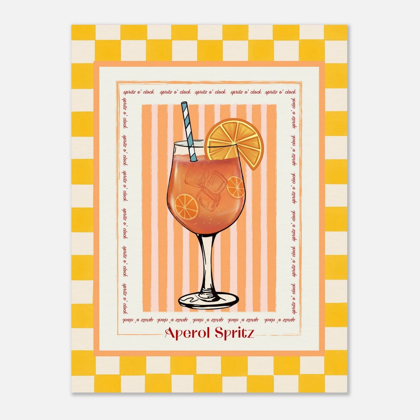 Cocktail Hour - Aperol Spritz Print Material Gelato 45x60 cm / 18x24″ 