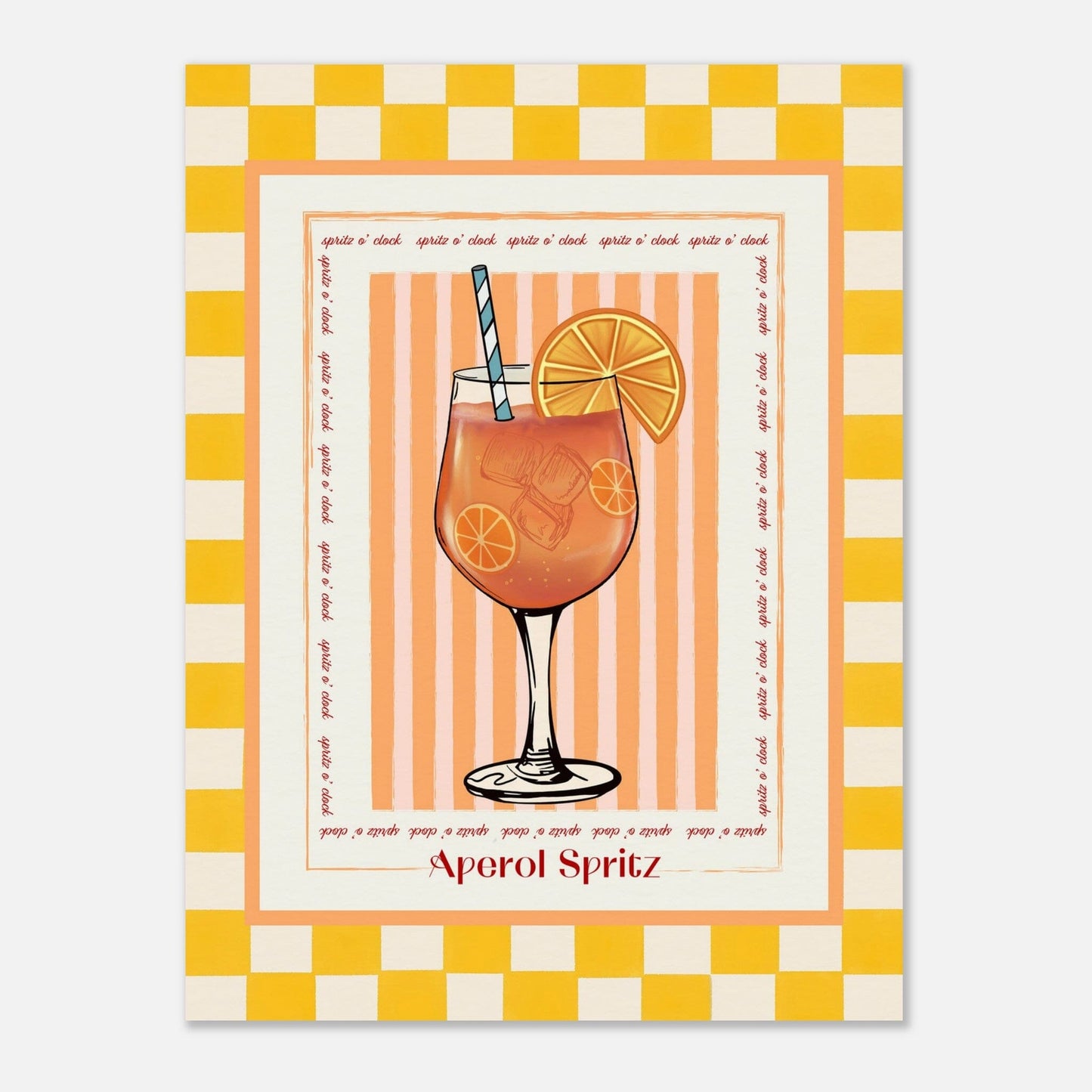 Cocktail Hour - Aperol Spritz Print Material Gelato 60x80 cm / 24x32″ 