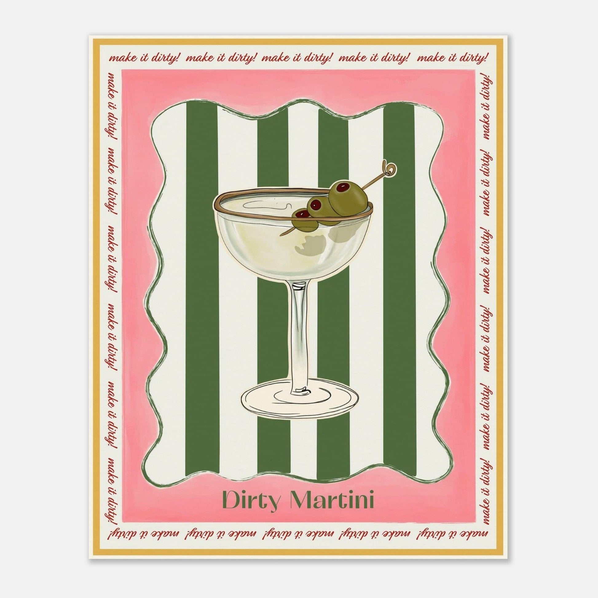 Cocktail Hour - Dirty Martini Print Material Gelato 20x25 cm / 8x10″ 