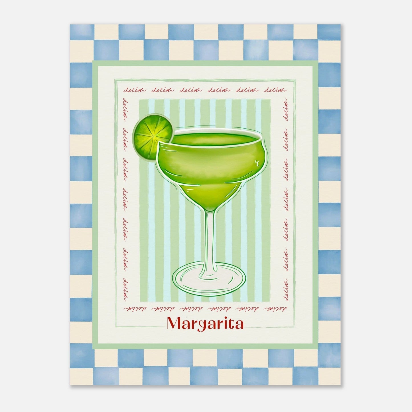 Cocktail Hour - Margarita Print Material Gelato 60x80 cm / 24x32″ 