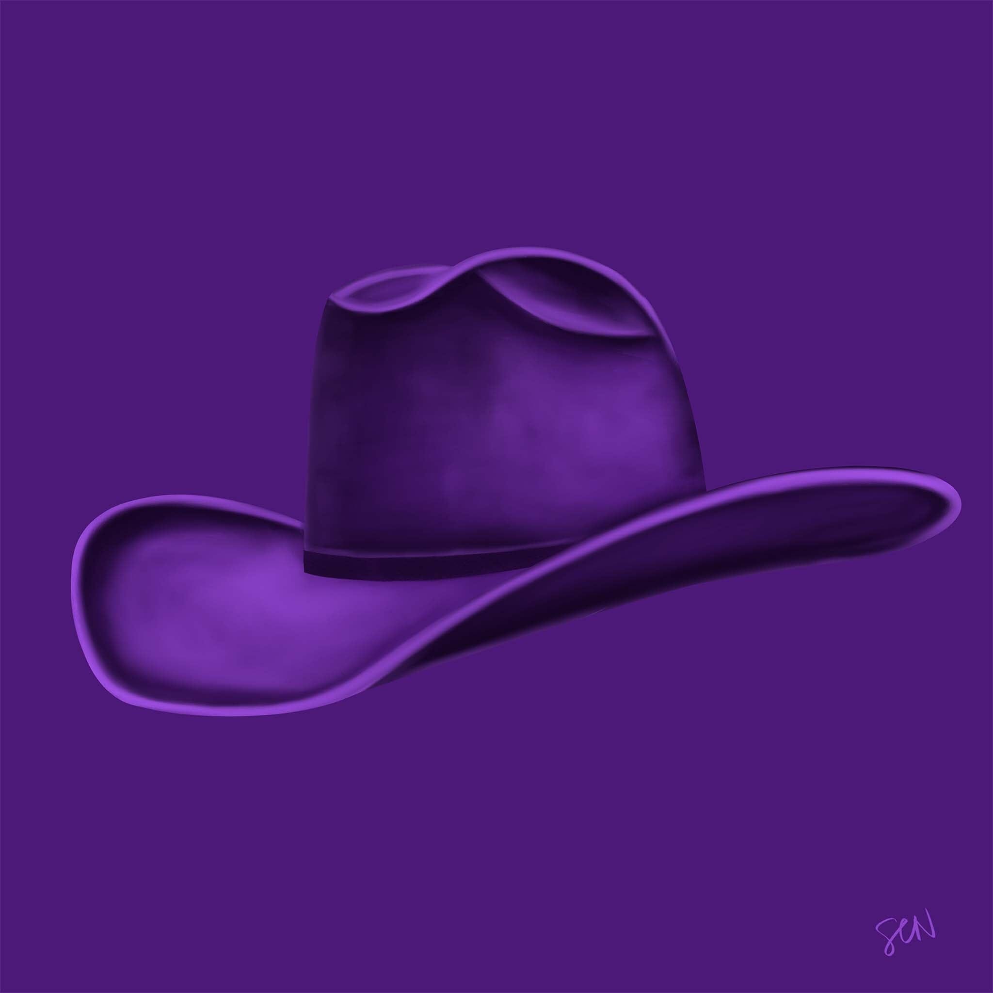 Colored Cowboy Hat - Amethyst Print Material Artisen Avenue 