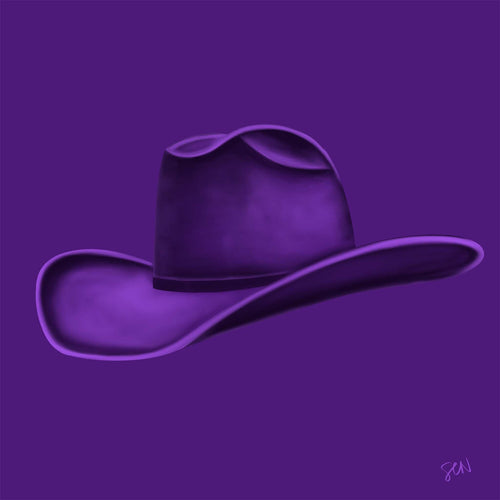 Colored Cowboy Hat - Amethyst Print Material Artisen Avenue 