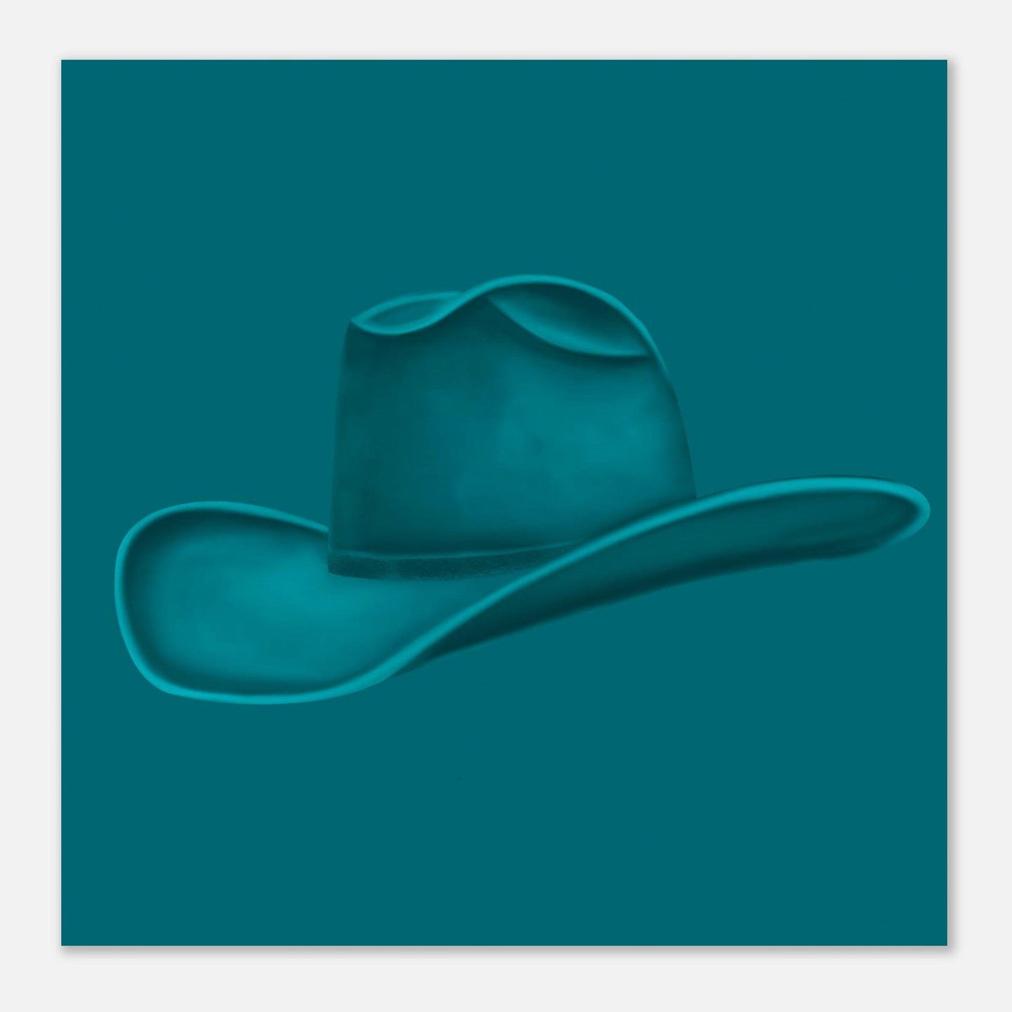Colored Cowboy Hat - Aqua Print Material Gelato 30x30 cm / 12x12″ 