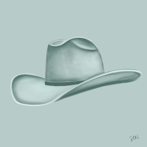 Colored Cowboy Hat - Ash Grey Print Material Artisen Avenue 