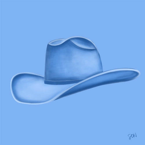 Colored Cowboy Hat - Baby Blue Print Material Artisen Avenue 