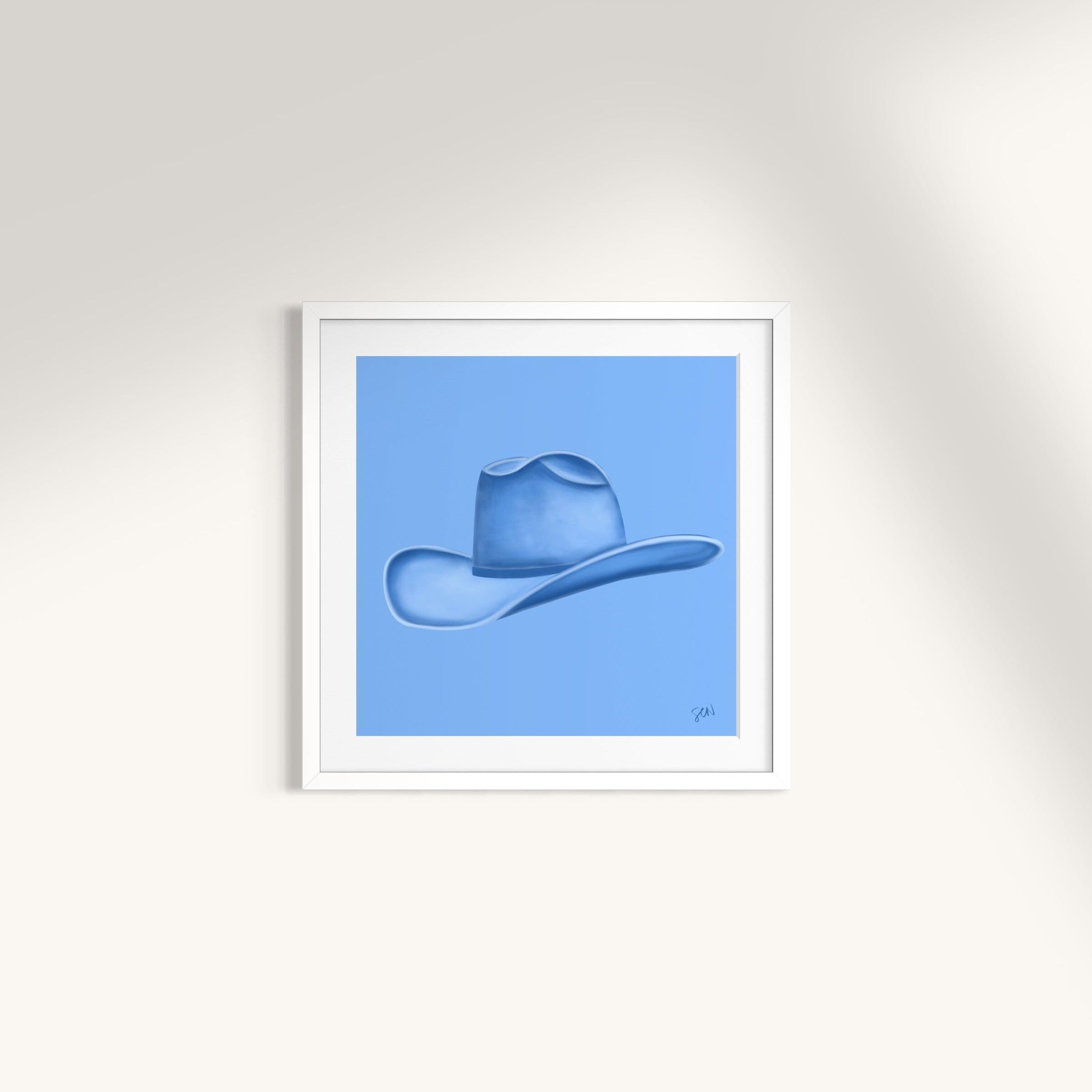Colored Cowboy Hat - Baby Blue Print Material Artisen Avenue 