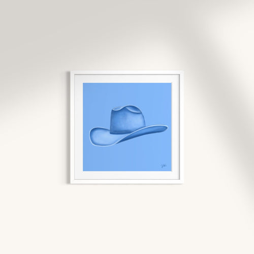 Colored Cowboy Hat - Baby Blue Print Material Artisen Avenue 