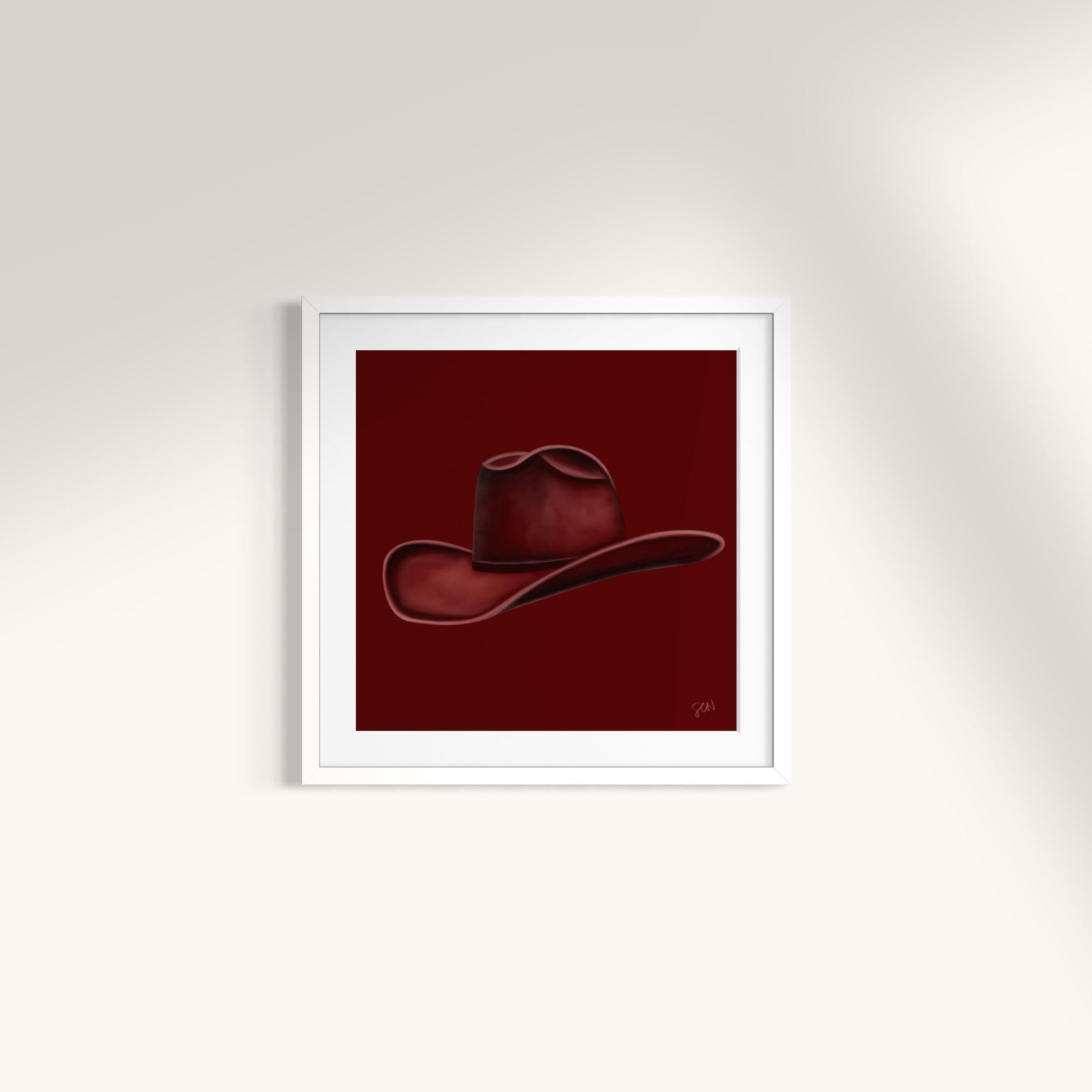 Colored Cowboy Hat - Black Cherry Print Material Artisen Avenue 
