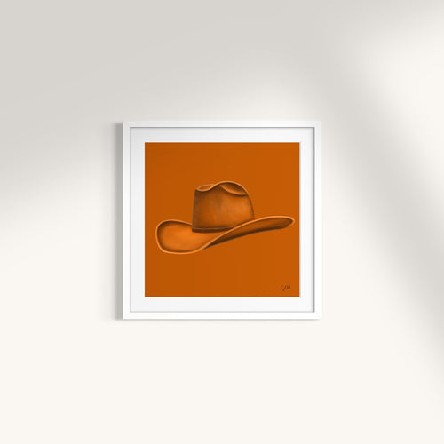 Colored Cowboy Hat - Burnt Orange Print Material Artisen Avenue 