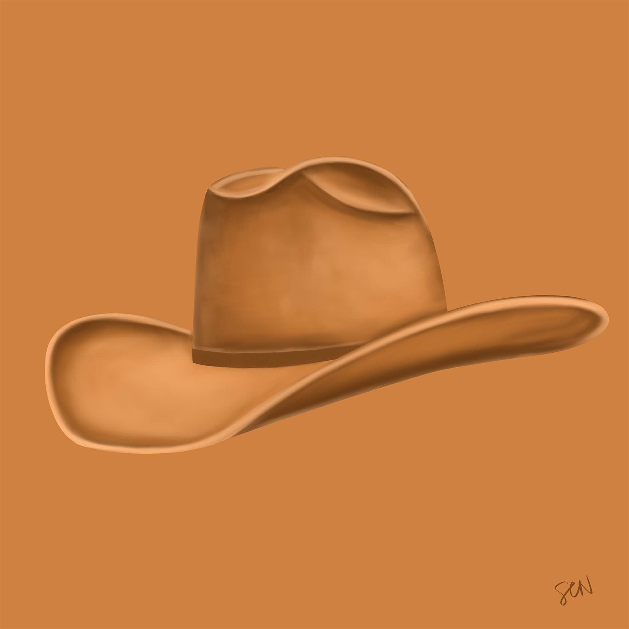 Colored Cowboy Hat - Chestnut Print Material Artisen Avenue 