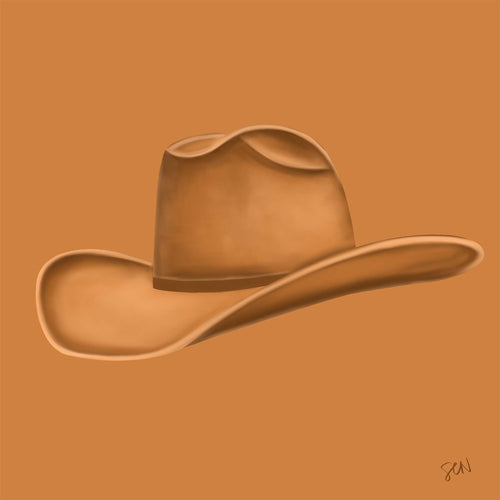 Colored Cowboy Hat - Chestnut Print Material Artisen Avenue 