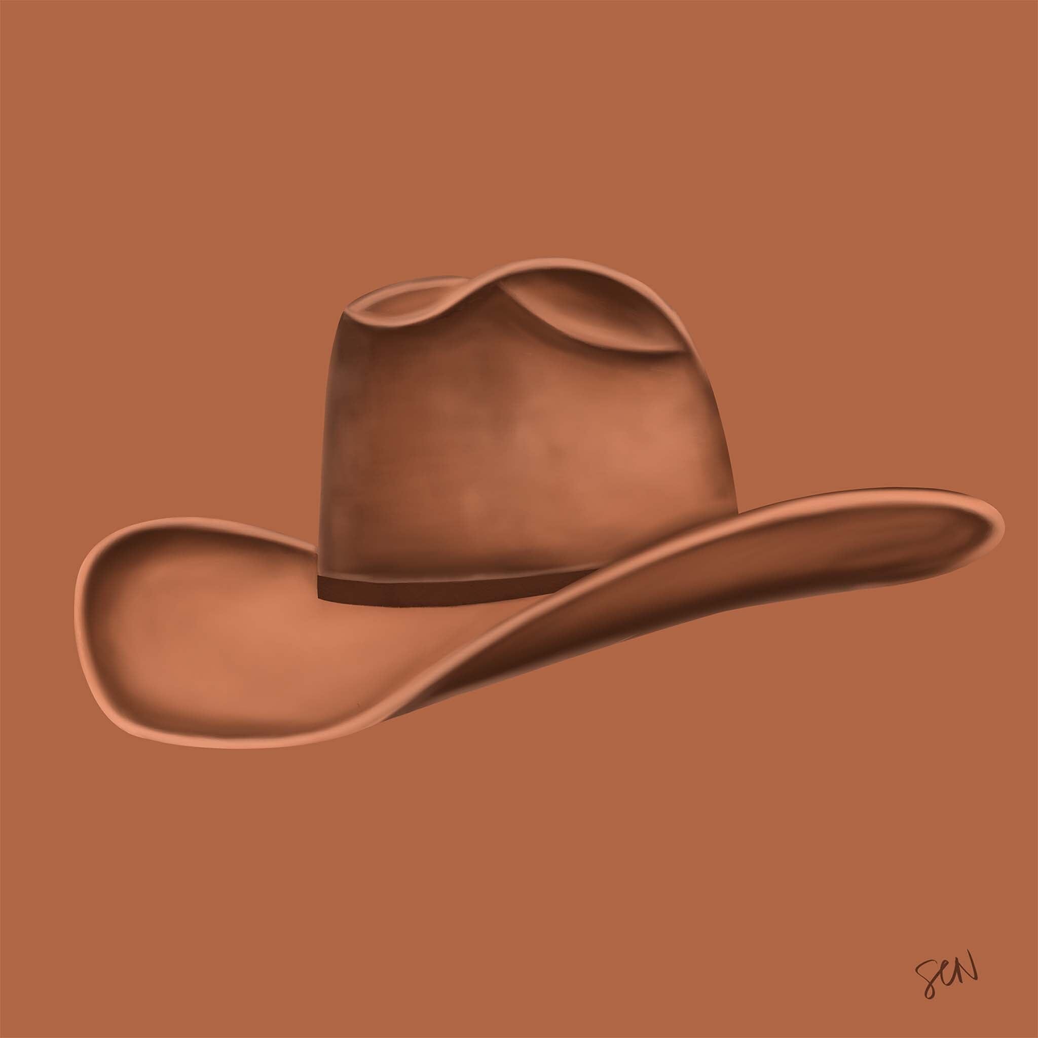 Colored Cowboy Hat - Cinnamon Print Material Artisen Avenue 