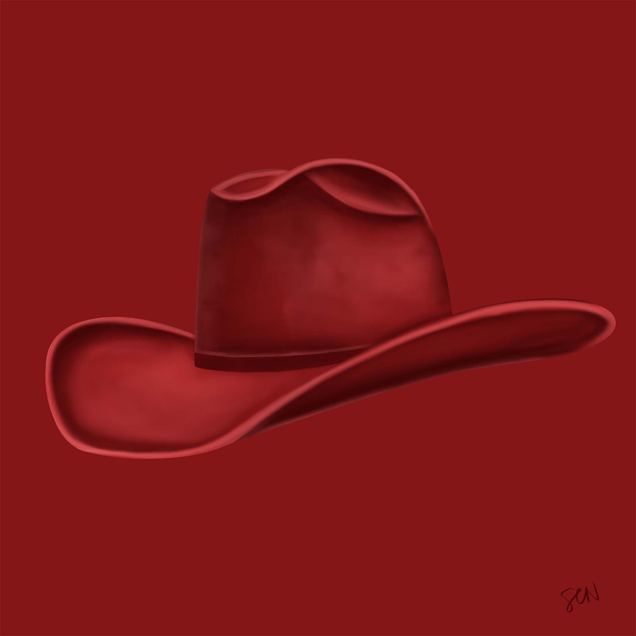 Colored Cowboy Hat - Crushed Berry Print Material Artisen Avenue 