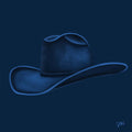 Colored Cowboy Hat - Dark Blue Print Material Artisen Avenue 