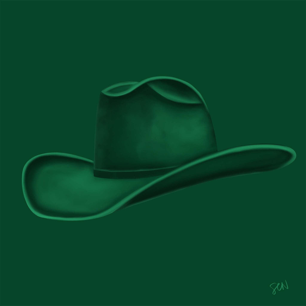 Colored Cowboy Hat - Deep Forest Print Material Artisen Avenue 