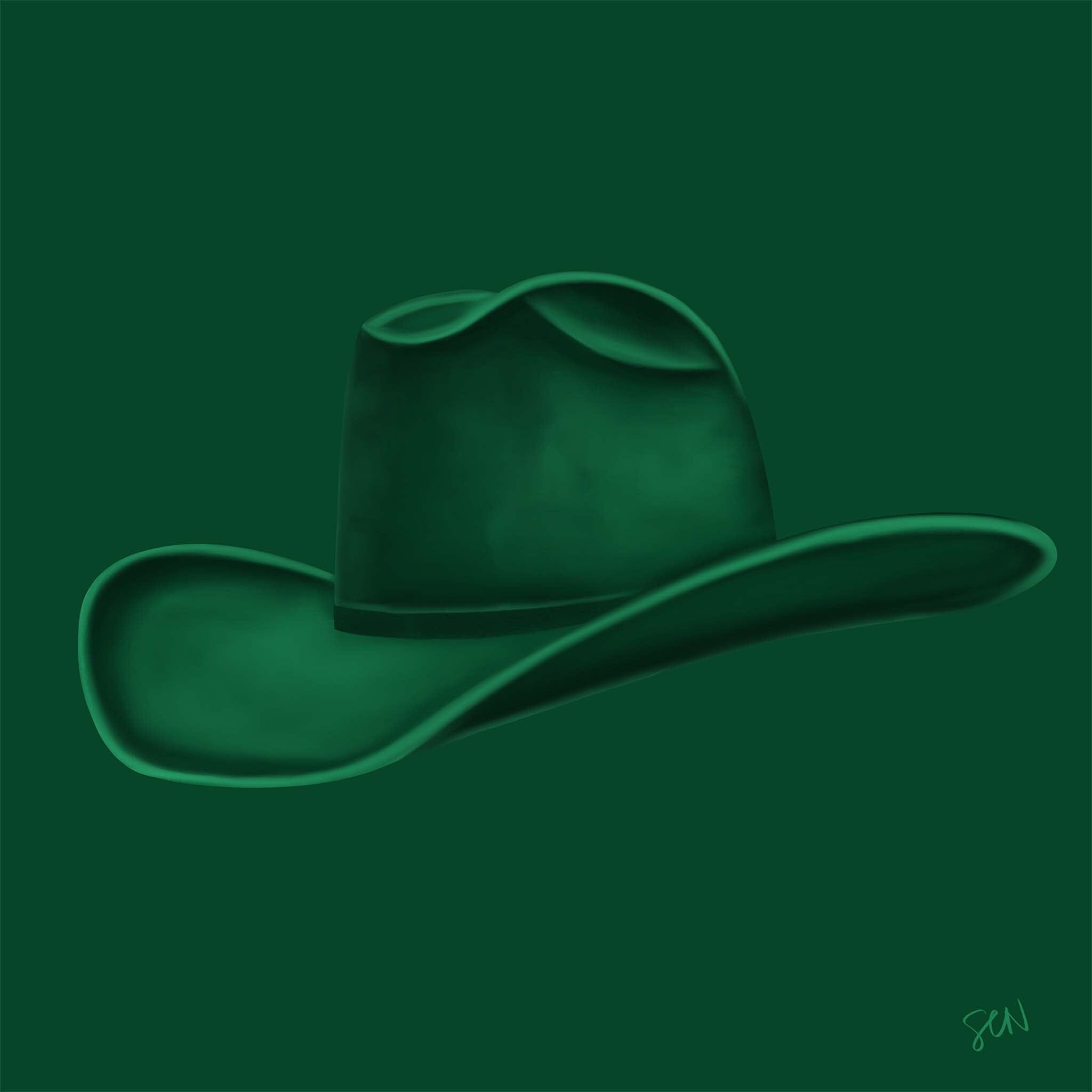 Colored Cowboy Hat - Deep Forest Print Material Artisen Avenue 