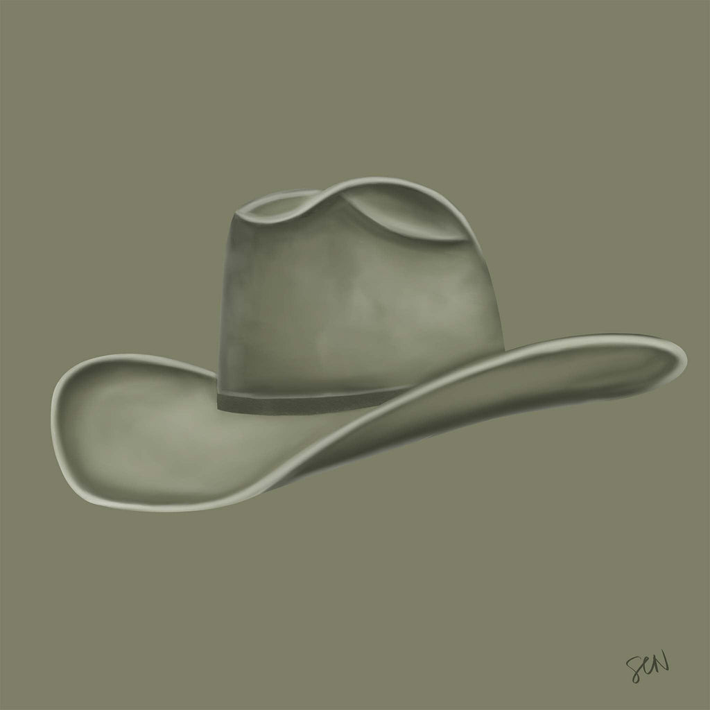Colored Cowboy Hat - Dusty Olive Print Material Artisen Avenue 