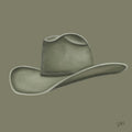 Colored Cowboy Hat - Dusty Olive Print Material Artisen Avenue 