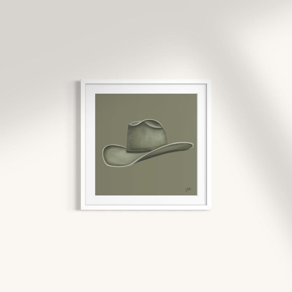 Colored Cowboy Hat - Dusty Olive Print Material Artisen Avenue 