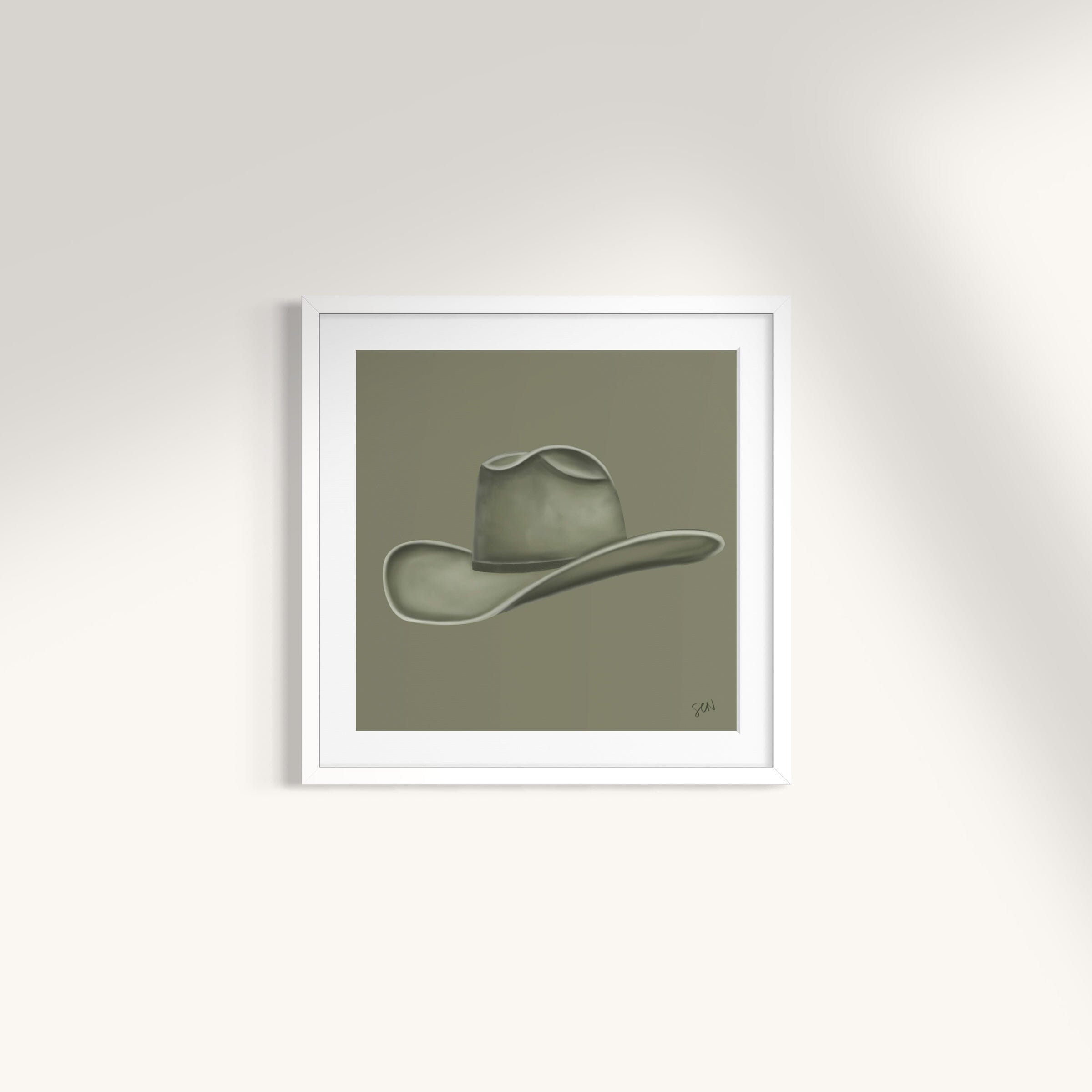 Colored Cowboy Hat - Dusty Olive Print Material Artisen Avenue 