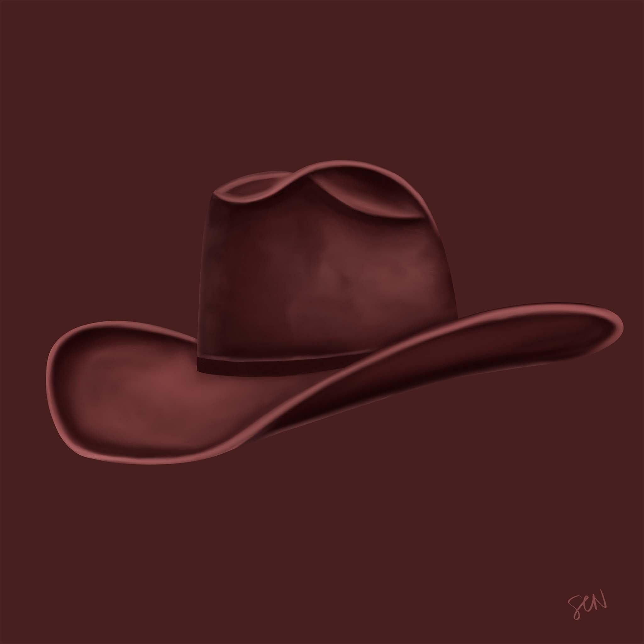 Colored Cowboy Hat - Espresso Print Material Artisen Avenue 