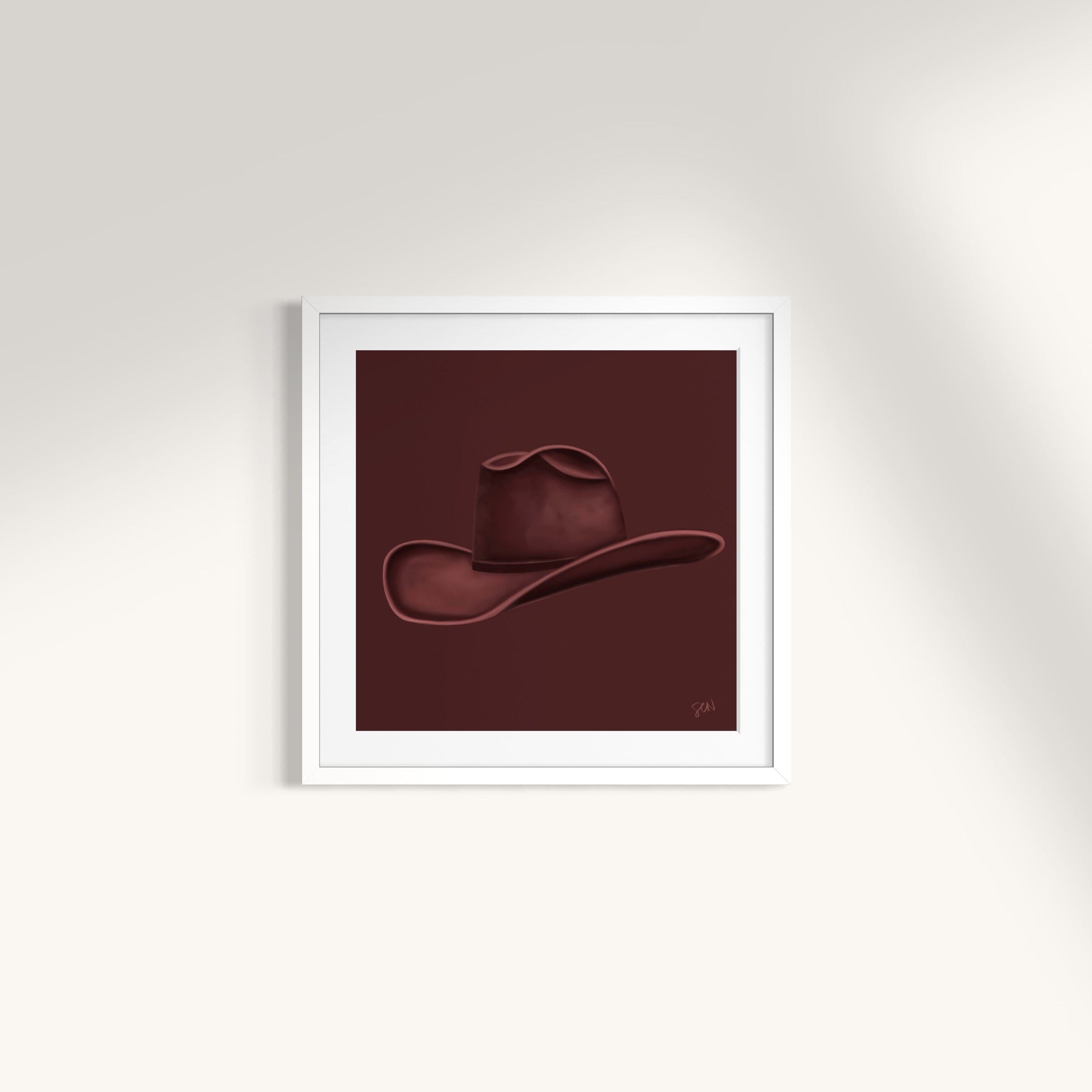 Colored Cowboy Hat - Espresso Print Material Artisen Avenue 