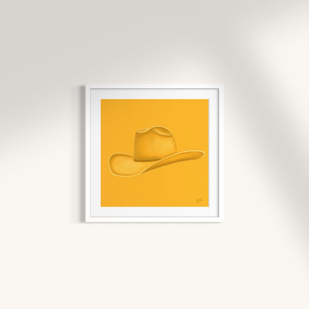 Colored Cowboy Hat - Honey Yellow Print Material Artisen Avenue 