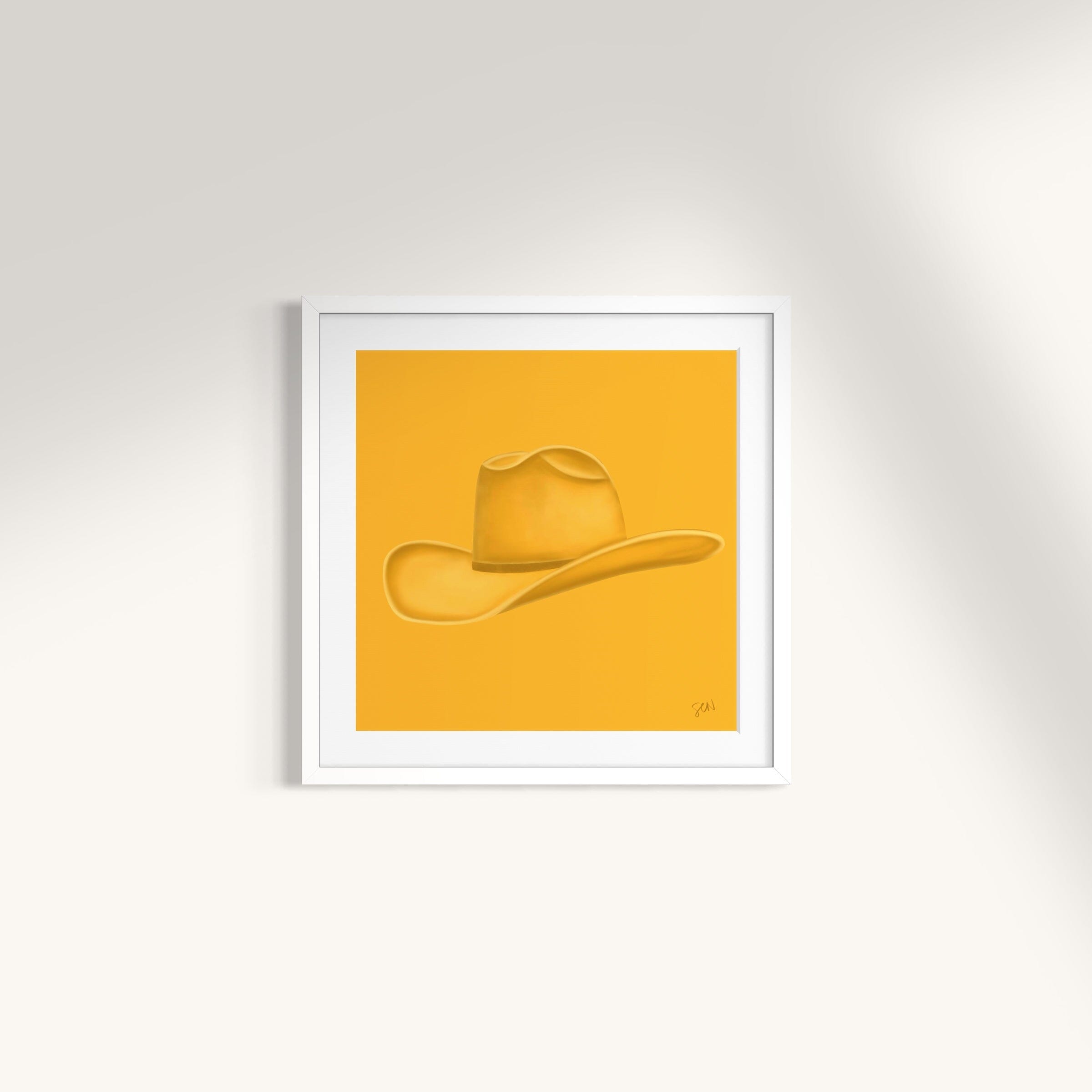 Colored Cowboy Hat - Honey Yellow Print Material Artisen Avenue 