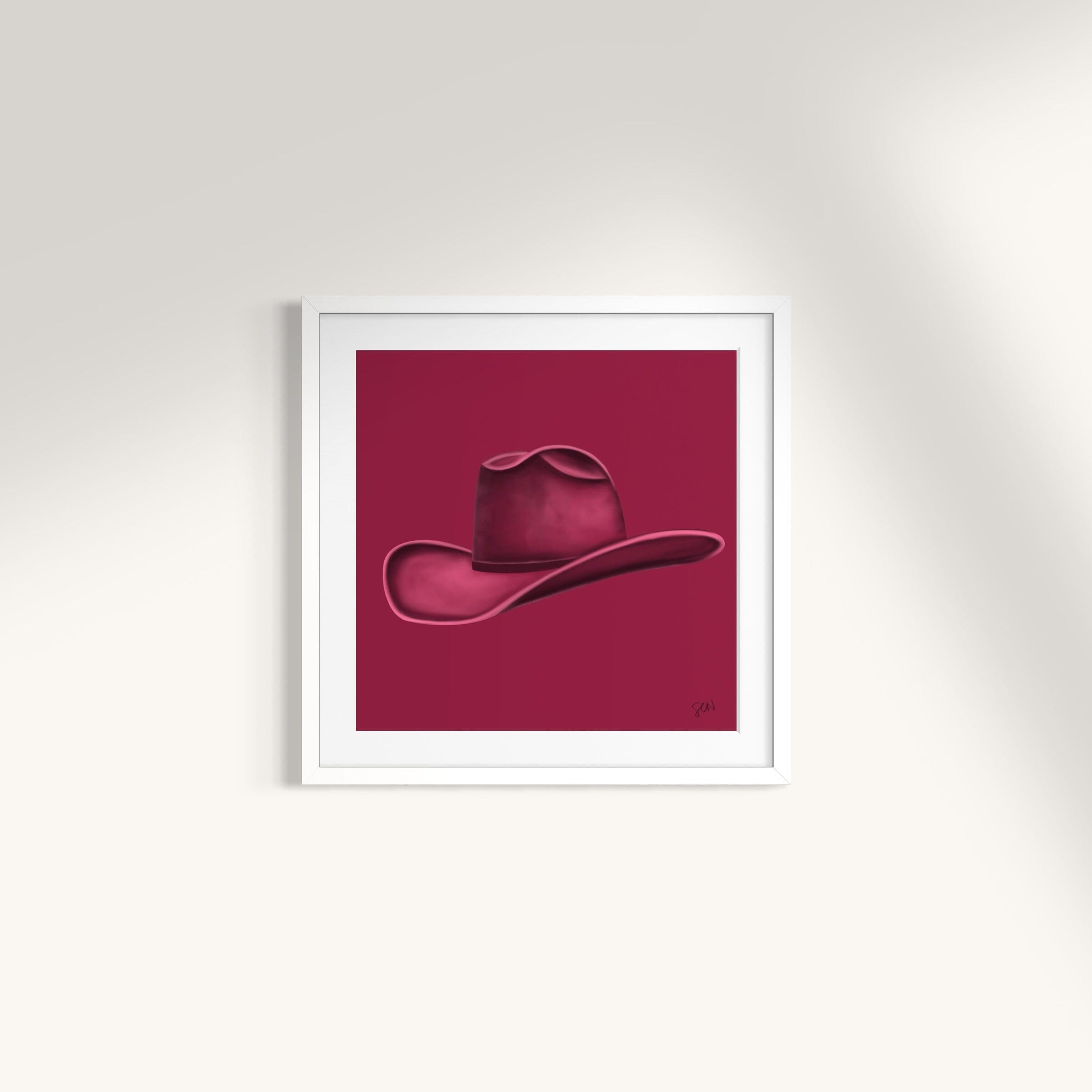 Colored Cowboy Hat - Merlot Print Material Artisen Avenue 