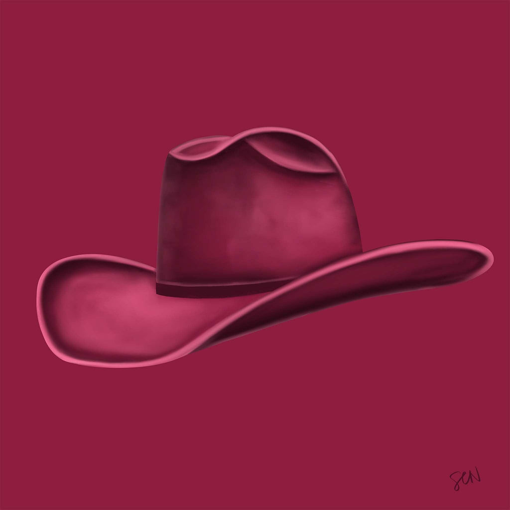 Colored Cowboy Hat - Merlot Print Material Artisen Avenue 
