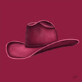 Colored Cowboy Hat - Merlot Print Material Artisen Avenue 