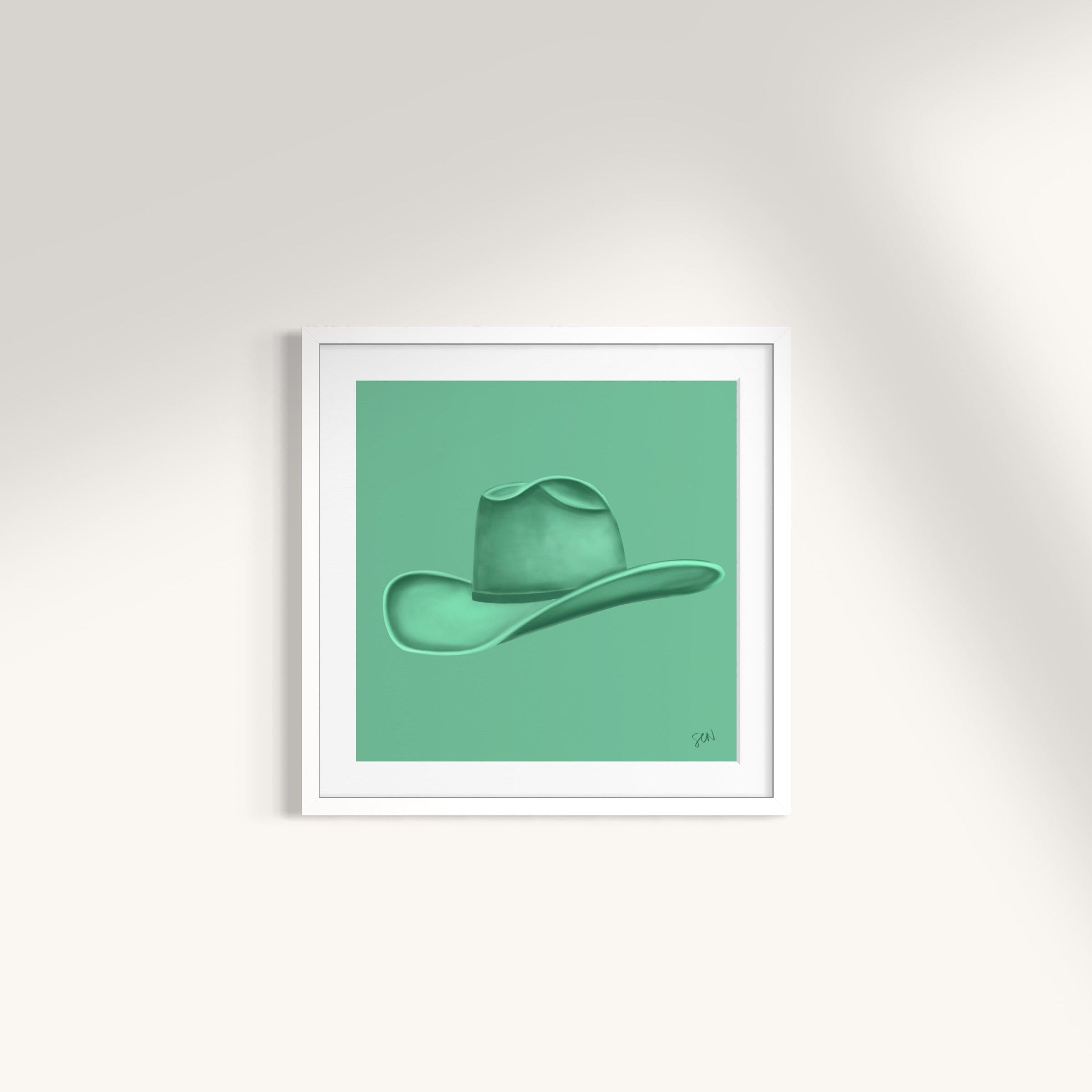 Colored Cowboy Hat - Mint Leaf Print Material Artisen Avenue 