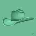 Colored Cowboy Hat - Mint Leaf Print Material Artisen Avenue 