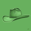 Colored Cowboy Hat - Moss Green Print Material Artisen Avenue 