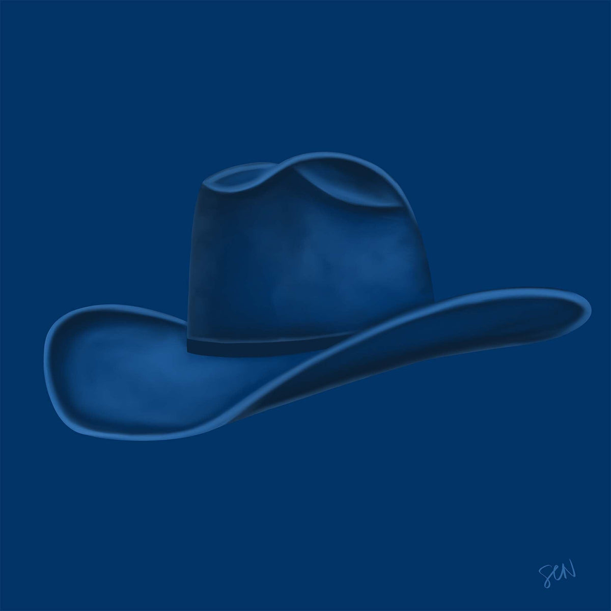 Colored Cowboy Hat - Navy Print Material Artisen Avenue 