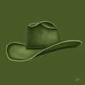 Colored Cowboy Hat - Olive Leaf Print Material Artisen Avenue 