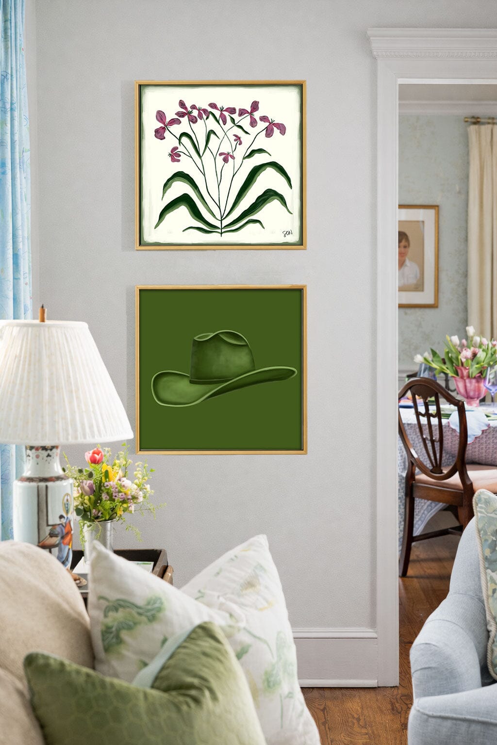 Colored Cowboy Hat - Olive Leaf Print Material Artisen Avenue 