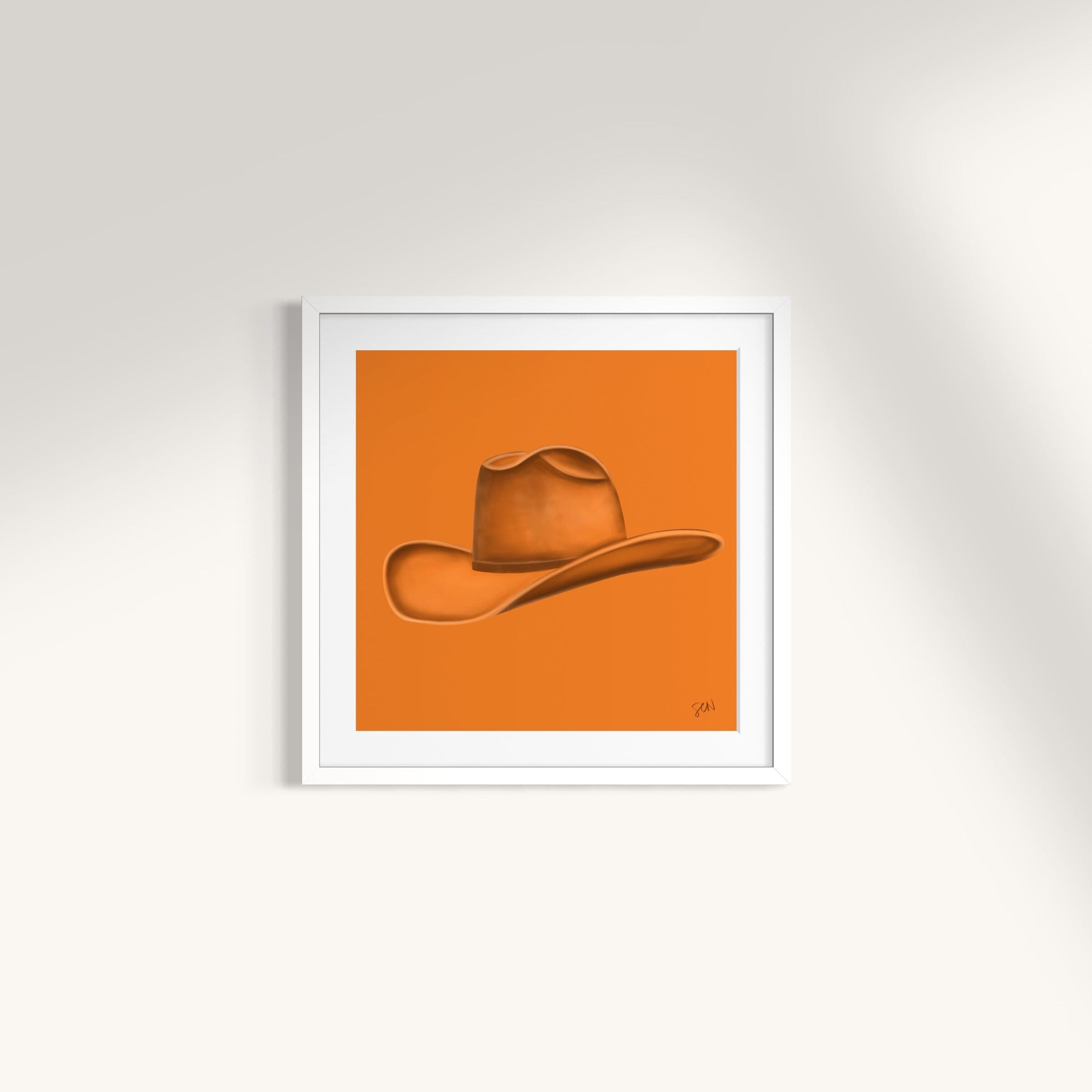 Colored Cowboy Hat - Orange Print Material Artisen Avenue 