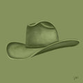 Colored Cowboy Hat - Palm Leaf Print Material Artisen Avenue 