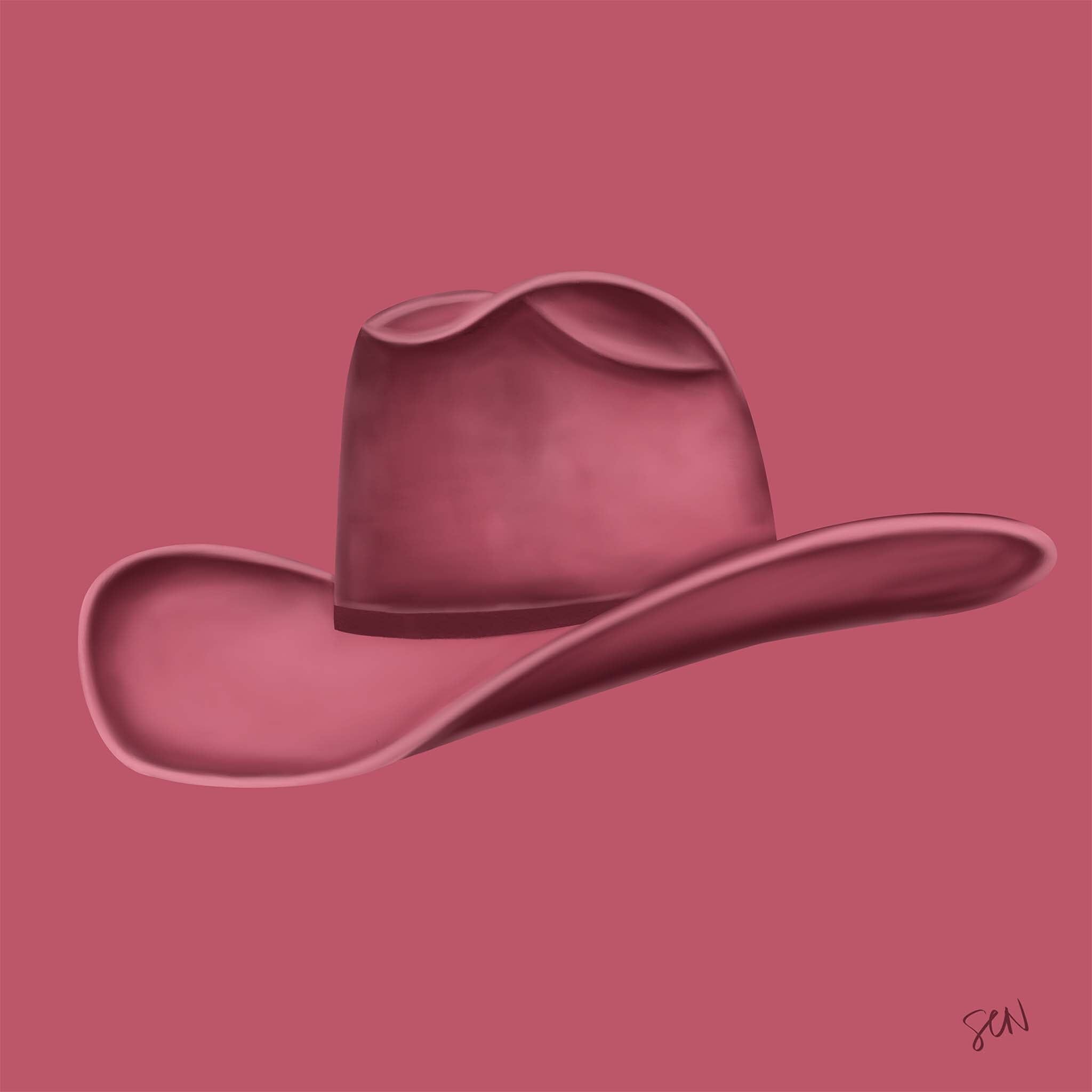 Colored Cowboy Hat - Rosewood Print Material Artisen Avenue 
