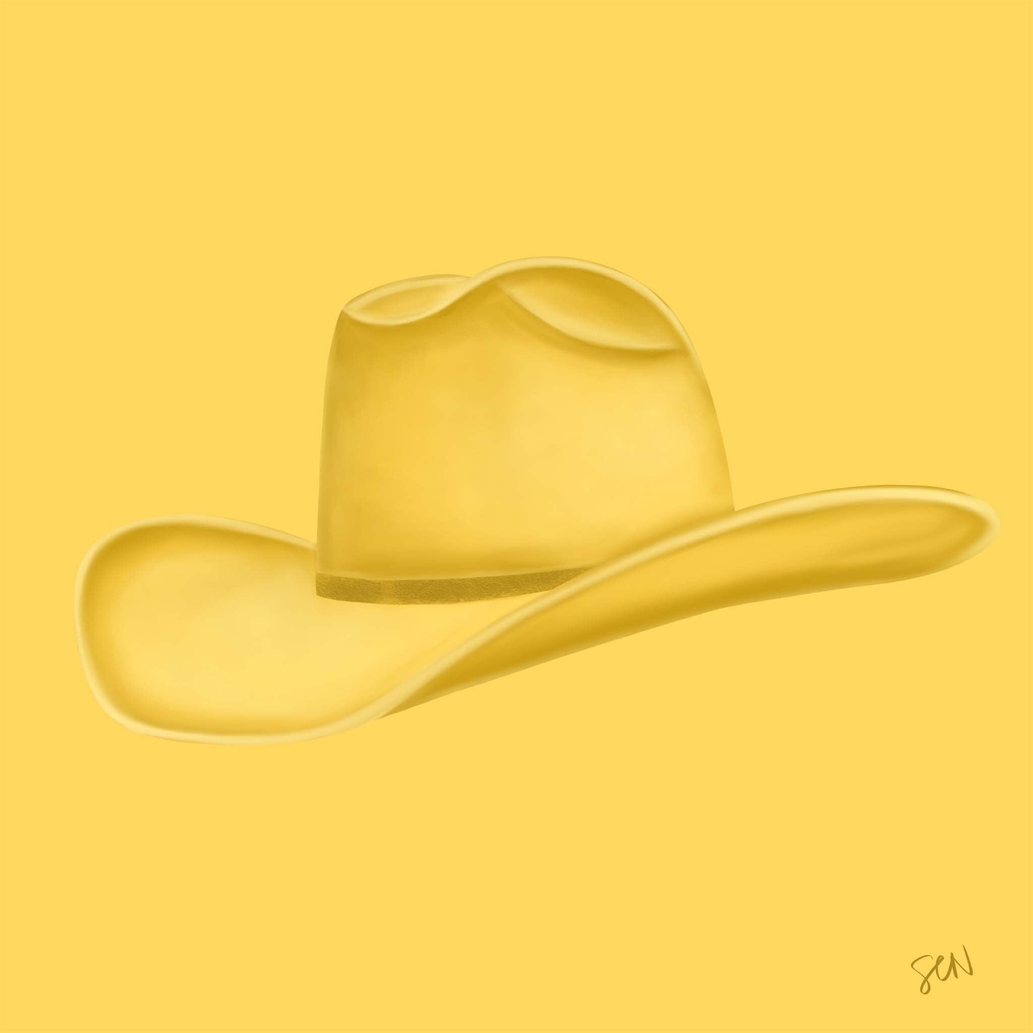 Colored Cowboy Hat - Sunshine Gold Print Material Artisen Avenue 