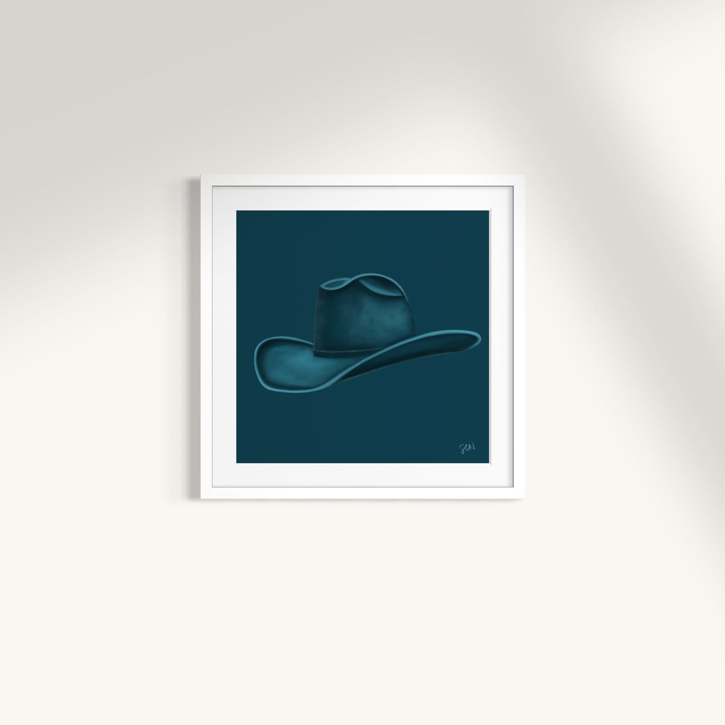 Colored Cowboy Hat - Teal Print Material Artisen Avenue 