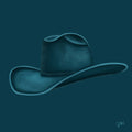 Colored Cowboy Hat - Teal Print Material Artisen Avenue 